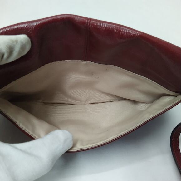 Coach Ashley Red Leather Credit Card Large Wristlet Wallet - Picture 11 of 14